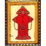 DOMINICAN REPUBLIC FIRE DEPT HYDRANT STAMP